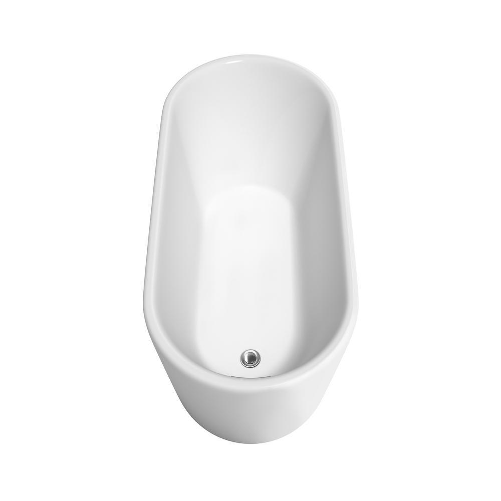 Ursula 4.91 ft. Acrylic Classic Flatbottom Non-Whirlpool Bathtub in White - Super Arbor