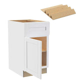 Home Decorators Collection Washington 18 in. W x 24 in. D x 34.5 in. H Vesper White Plywood Shaker Assembled Base Kitchen Cabinet Left Spice Tray