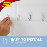 Small Clear Wire Hooks with Clear Strips (3-Pack) - Super Arbor