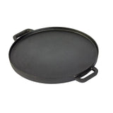 12 in. Pre-Seasoned Cast Iron Round Reversible Grill/Griddle with 2-Side Handles Non-Stick