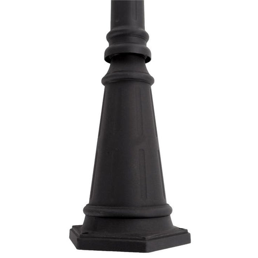 Hayden 3-Light Black Outdoor Post Light with Frosted Glass