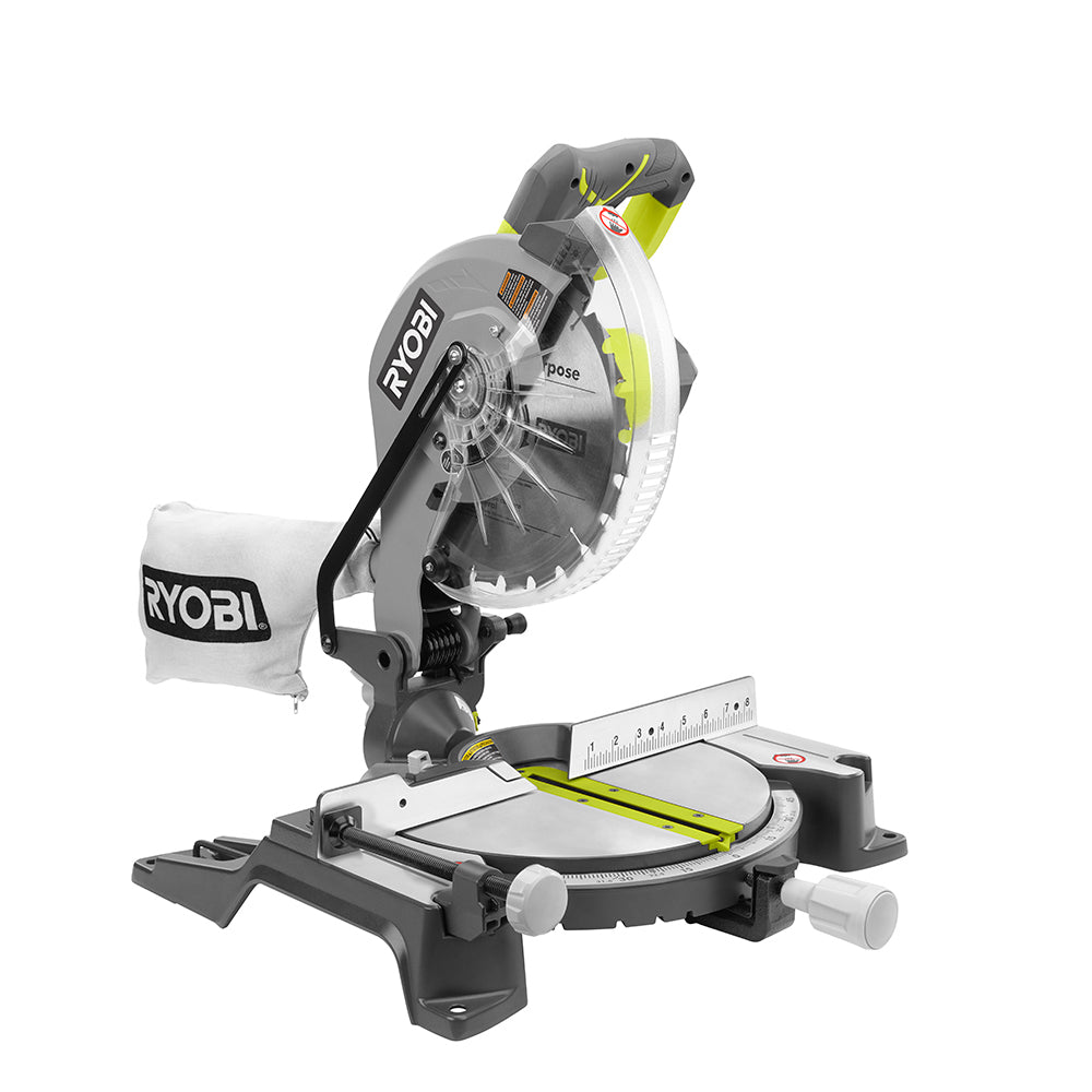 RYOBI 10 in. Compound Miter Saw with LED and Stand