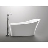 Maple 5.58 ft. Acrylic Flatbottom Non-Whirlpool Bathtub in White - Super Arbor