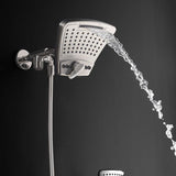 6-spray 8 in. High Pressure Dual Shower Head and Handheld Shower Head with Body spray in Brushed-Nickel