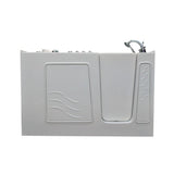 Rampart Nova Heated 5 ft. Walk-in Whirlpool and Air Bathtub with 6 in. Tile Easy Up Adhesive Wall Surround in White - Super Arbor