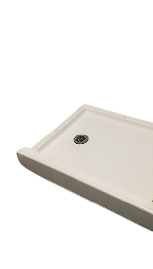 A2 60 in. x 30 in. Single Threshold Left Drain Shower Base in White