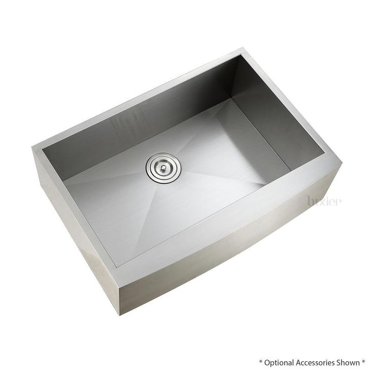 Handmade Farmhouse Apron-Front Stainless Steel 30 in. Single Bowl Kitchen Sink