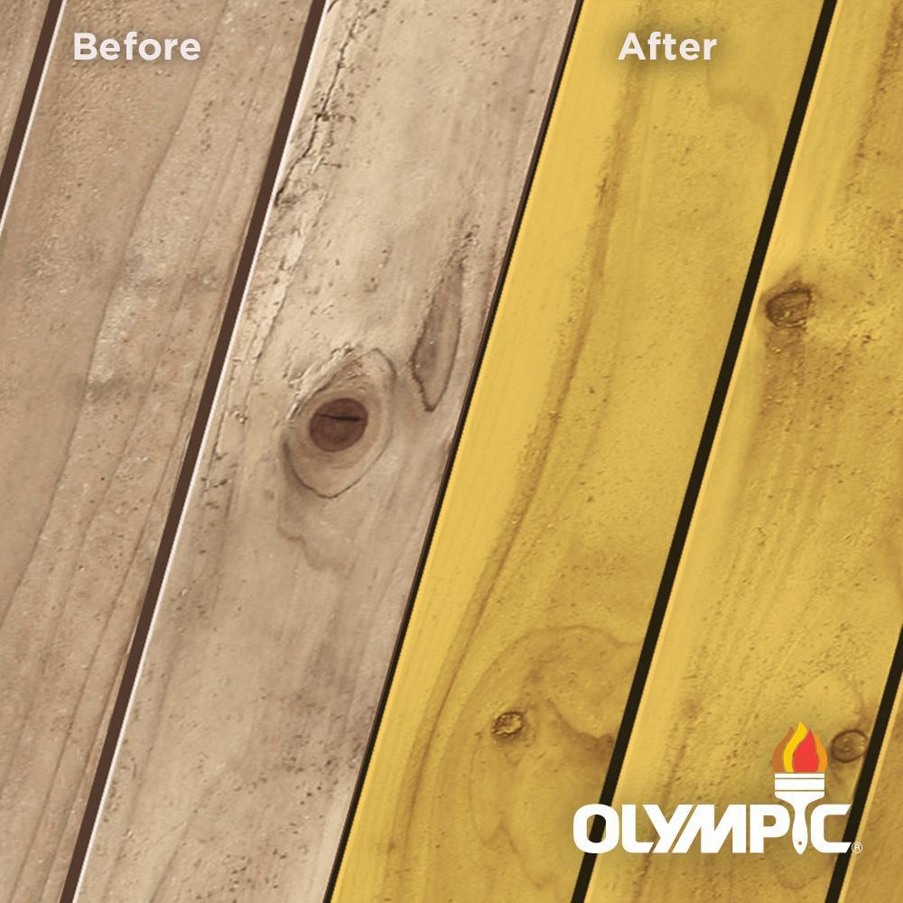 Olympic Maximum 1 gal. Honey Gold Exterior Stain and Sealant in One - Super Arbor