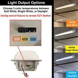 Commercial Electric 4 ft. Vapor Tight 4500 Lumens Gray Integrated LED Wraparound Light 3000K 4000K 5000K Wet Rated 120-277v