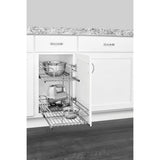 Rev-A-Shelf 11.75-in W x 19-in H 2-Tier Pull Out Metal Soft Close Basket
