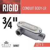 3/4 in. Rigid Type-LR Threaded Conduit Body - Super Arbor