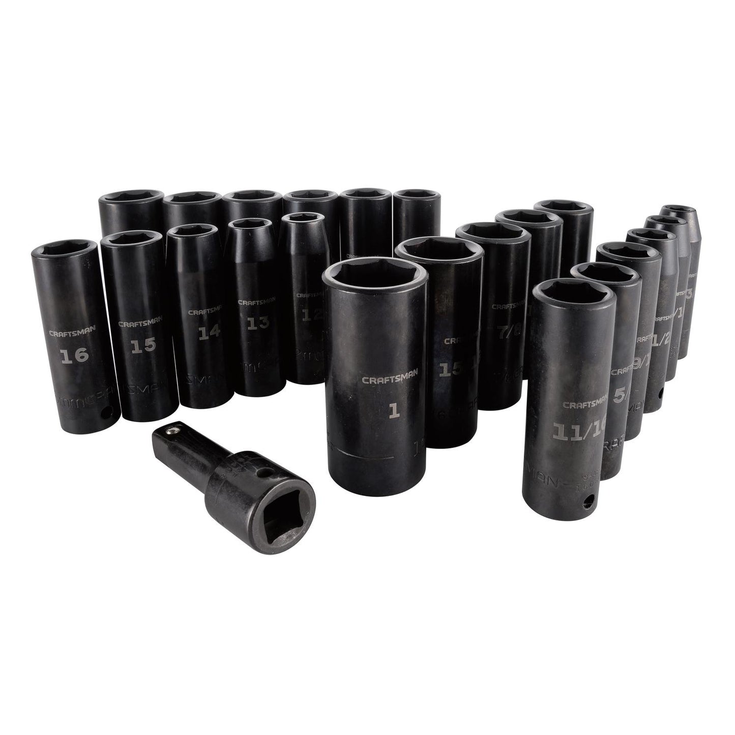 Craftsman 23 pc. 1/2 in. Drive Metric and SAE Deep Impact Socket Set