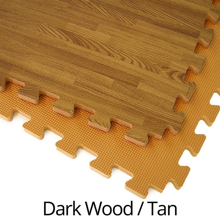 Greatmats Wood Grain Reversible Dark Wood/Tan 24 in. x 24 in. x 0.5 in. Foam Interlocking Floor Tile (Case of 25)