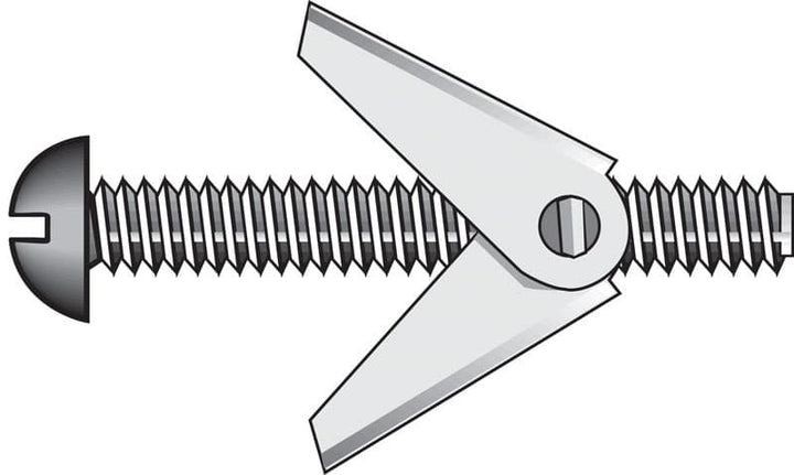 Hillman 3/16 in. Diameter x 2 in. Length Round Head Steel Toggle Bolts, 50-Pack