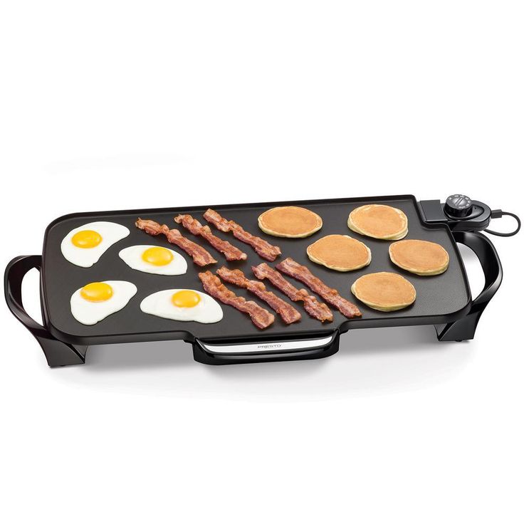 231 sq. in. Black Non-Stick Electric Griddle