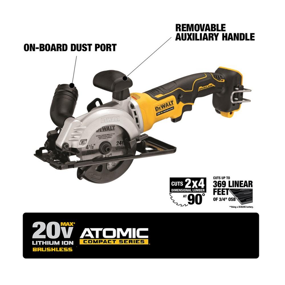 ATOMIC 20-Volt MAX Brushless Cordless 1/2 in. Drill/Driver Kit w/ Tough System Toolbox w/ Bonus Bare 4-1/2 in. Circ Saw