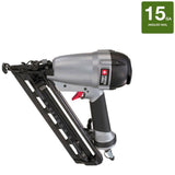 15-Gauge Pneumatic 2-1/2 in. Angled Finish Nailer Kit with Bonus 18-Gauge Brad Nailer Kit - Super Arbor