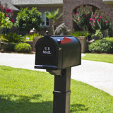 Ambrose Black Post Mount Mailbox - Super Arbor