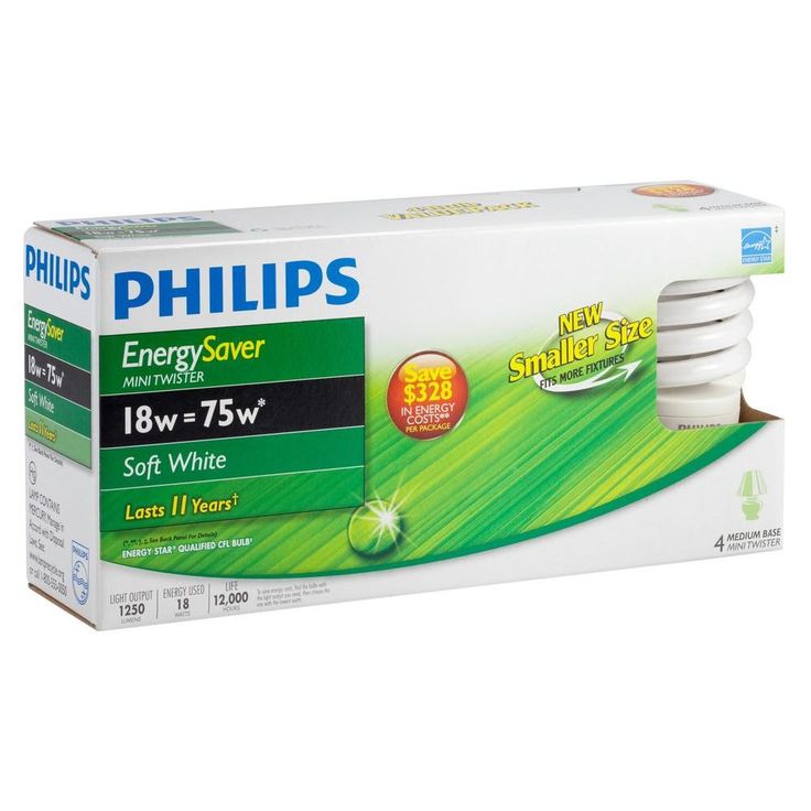 Philips 75-Watt Equivalent T2 Spiral CFL Soft White Light Bulb (8-Pack)