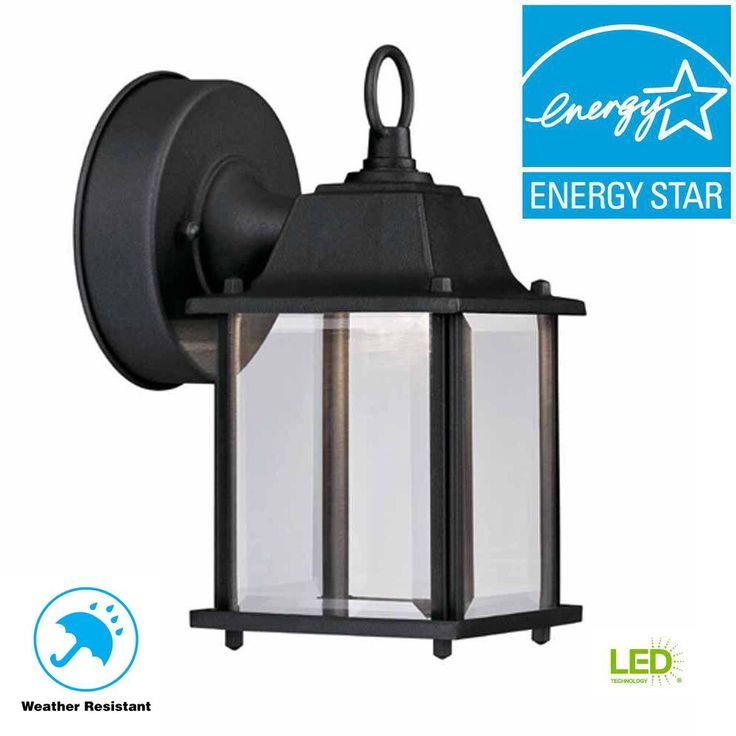 Black Integrated LED Outdoor Line Voltage Wall Sconce