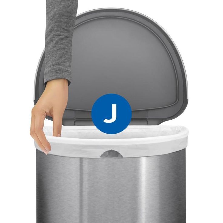 simplehuman 45-Liter Brushed Stainless Steel Steel Trash Can with Lid