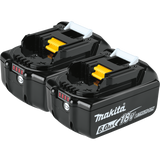 Makita 18V LXT Lithium‑Ion 6.0Ah Battery (2-Pack) BL1860B-2