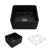 Classico Farmhouse Apron Front Fireclay 30 in. Single Bowl Kitchen Sink with Bottom Grid and Strainer in White - Super Arbor