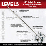 LEVEL5 Deluxe Stainless Drywall Hand Tool Set with Soft-Grip Handles, 5-609