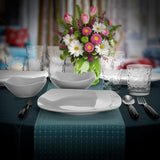 All You Need 48-Piece Modern White Porcelain Dinnerware Set (Service for 6)