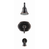 Lyndhurst Single-Handle 3-Spray Tub and Shower Faucet in Bronze - Super Arbor