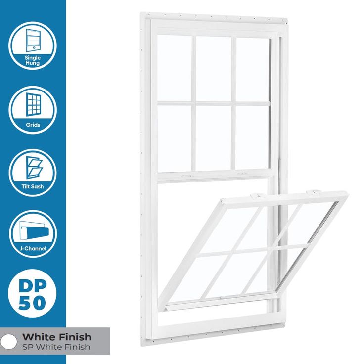 RELIABILT 150 Series New Construction 35-1/2-in x 51-1/2-in x 3-1/4-in Jamb White Vinyl Dual-pane Single Hung Window Half Screen Included