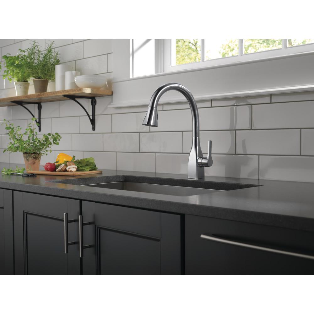 Mateo Single-Handle Pull-Down Sprayer Kitchen Faucet with ShieldSpray Technology in Arctic Stainless - Super Arbor
