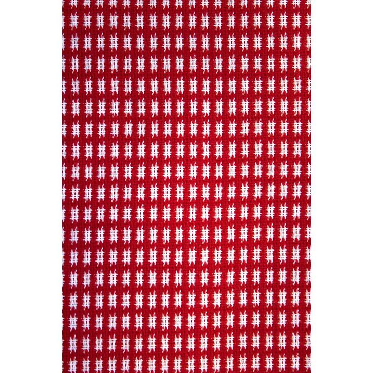 Homespun Fringed 60 in. x 102 in. Red 100% Cotton Tablecloth