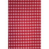 Homespun Fringed 60 in. x 102 in. Red 100% Cotton Tablecloth