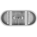 59 in. Acrylic Center Drain Oval Double Slipper Flatbottom Freestanding Bathtub in Glossy White - Super Arbor