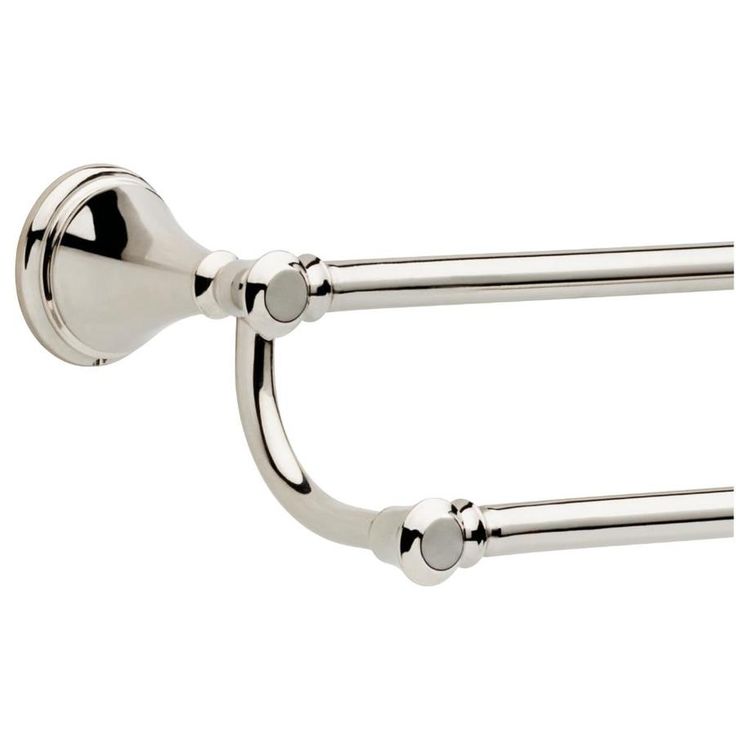 Delta  Cassidy 24-in Double Polished Nickel Wall Mount Double Towel Bar