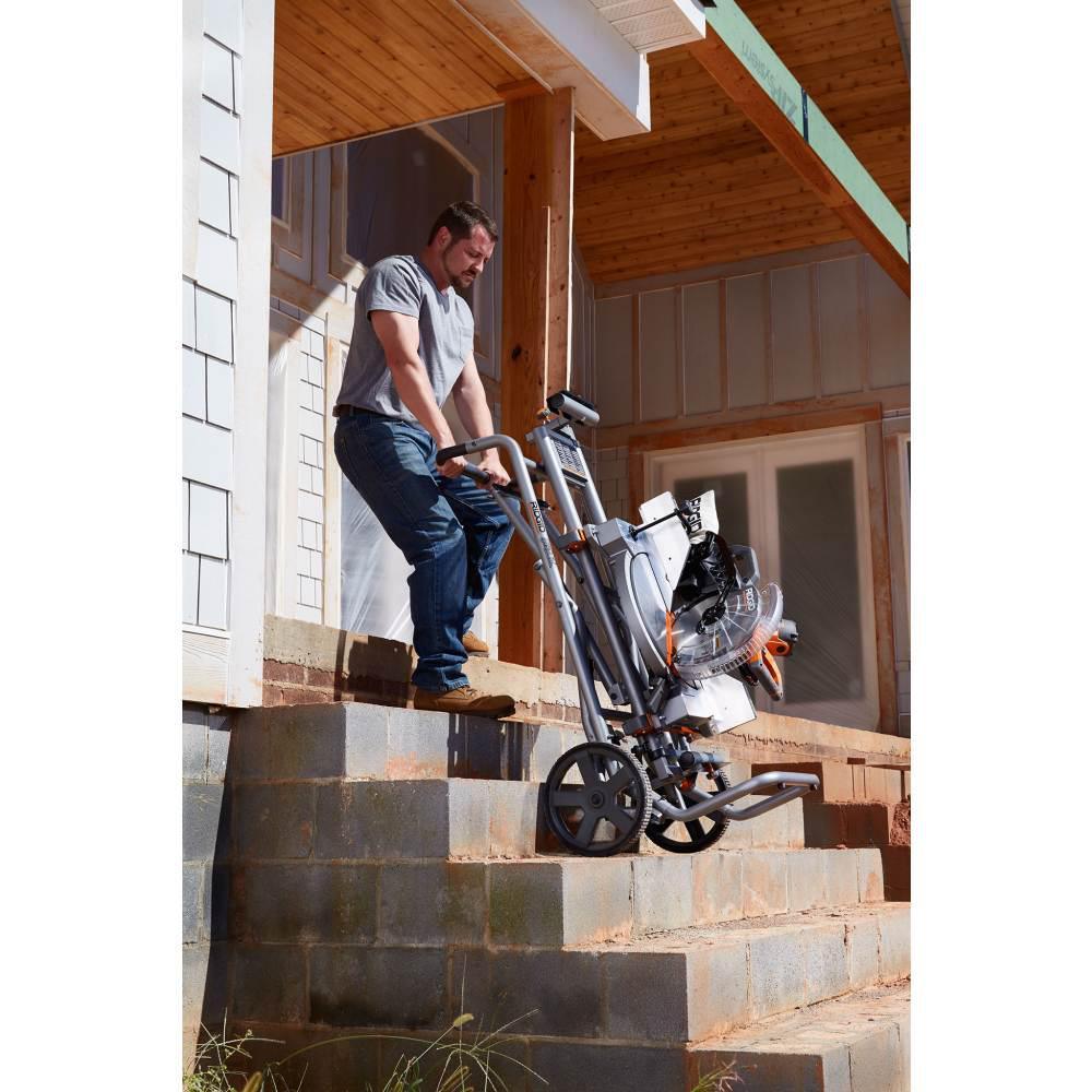 Universal Mobile Miter Saw Stand with Mounting Braces - Super Arbor