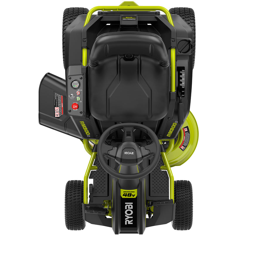 RYOBI 30 in. 50 Ah Battery Electric Rear Engine Riding Mower (RY48130)