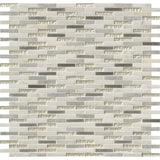 MSI Ocean Crest Brick 12 in. x 12 in. x 8 mm Glass Metal Stone Mesh-Mounted Mosaic Wall Tile (10 sq. ft. / case)