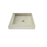 Redi Base 48 in. x 48 in. Double Threshold Shower Base with Center Drain and Polished Chrome Drain Plate - Super Arbor