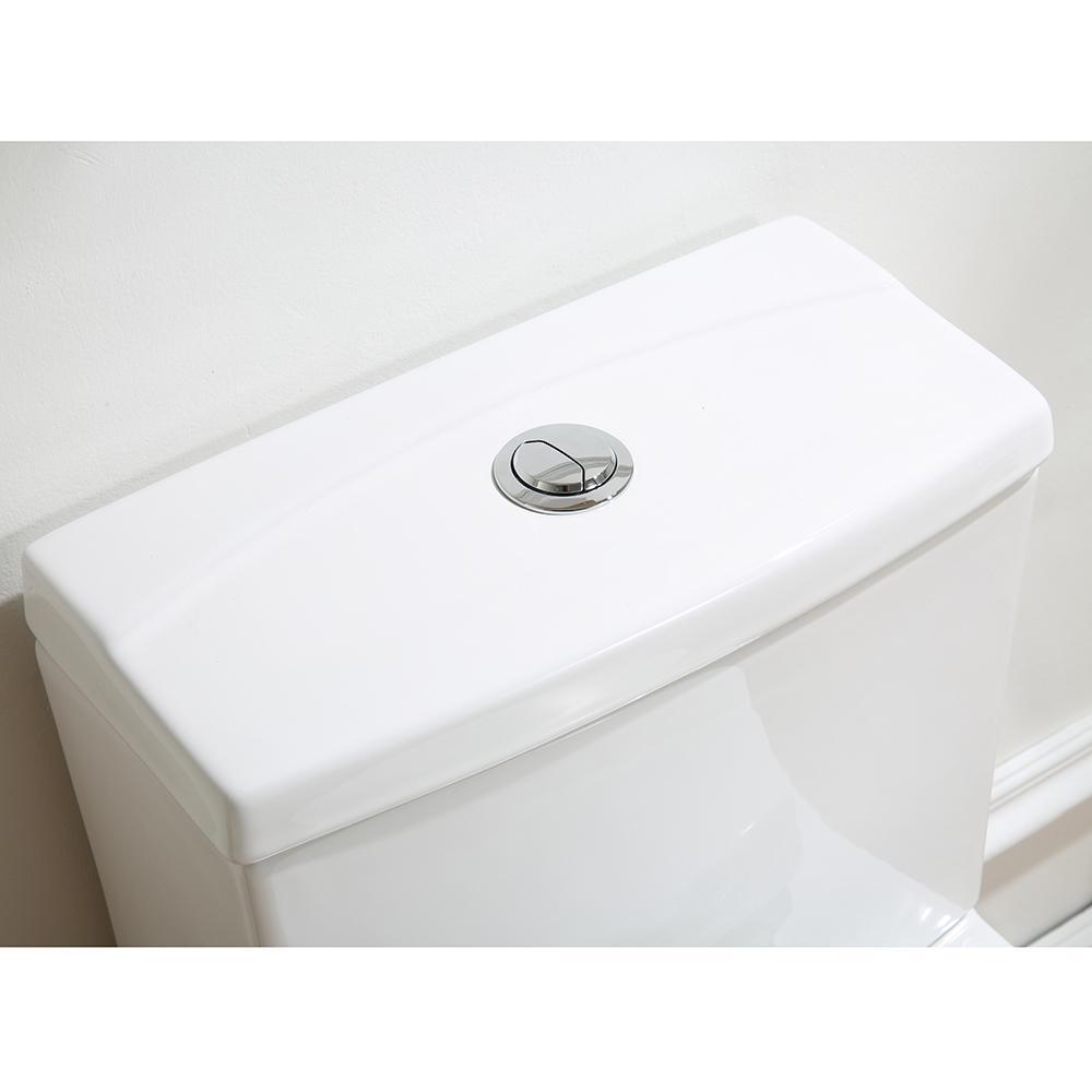 Beck 2-Piece 1/1.6 GPF Dual Flush Elongated Toilet in White, Seat Included - Super Arbor