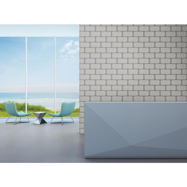 Emser Ombre 16-Pack White 6-in x 12-in Glazed Ceramic Subway Wall Tile