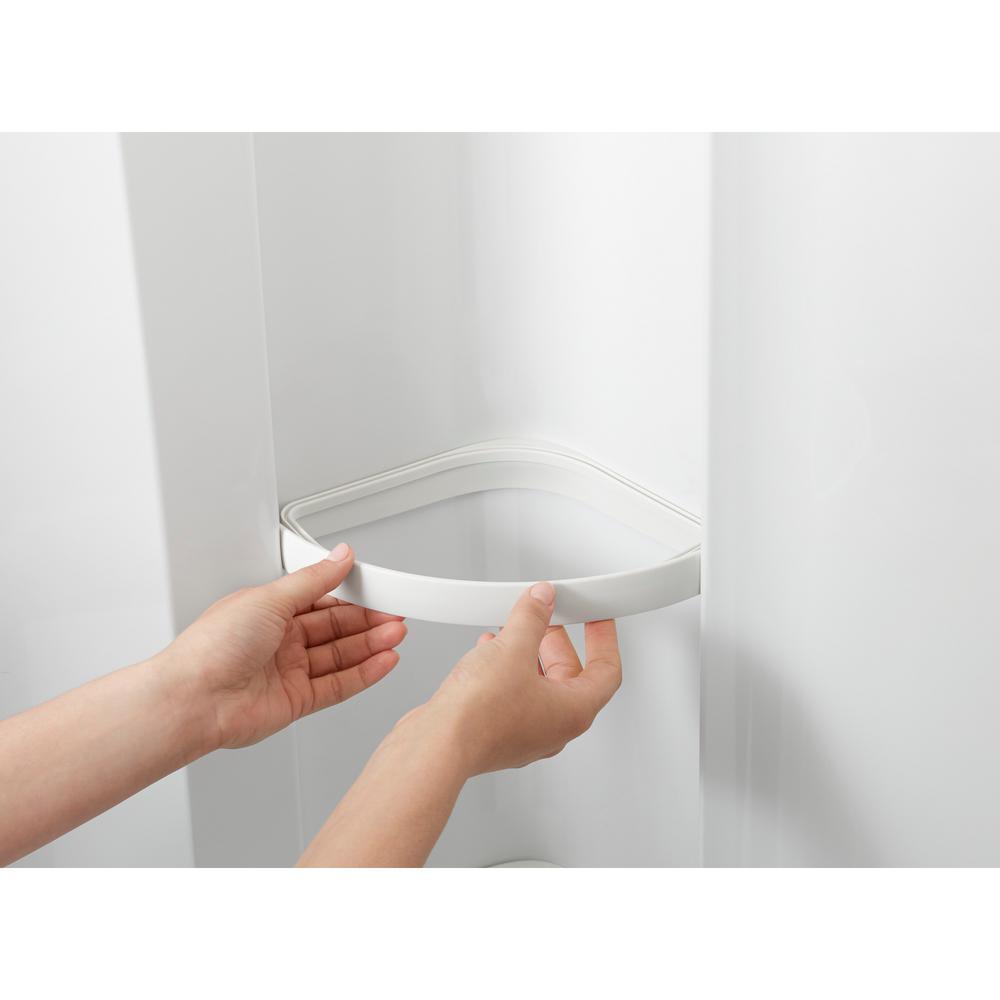STORE+ 30 in. x 60 in. Single Threshold Right-Hand Shower Base with Shower Walls and 12-Piece Accessory Kit in White - Super Arbor