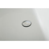 70 in. Acrylic Center Drain Oval Flat Bottom Freestanding Bathtub in White - Super Arbor