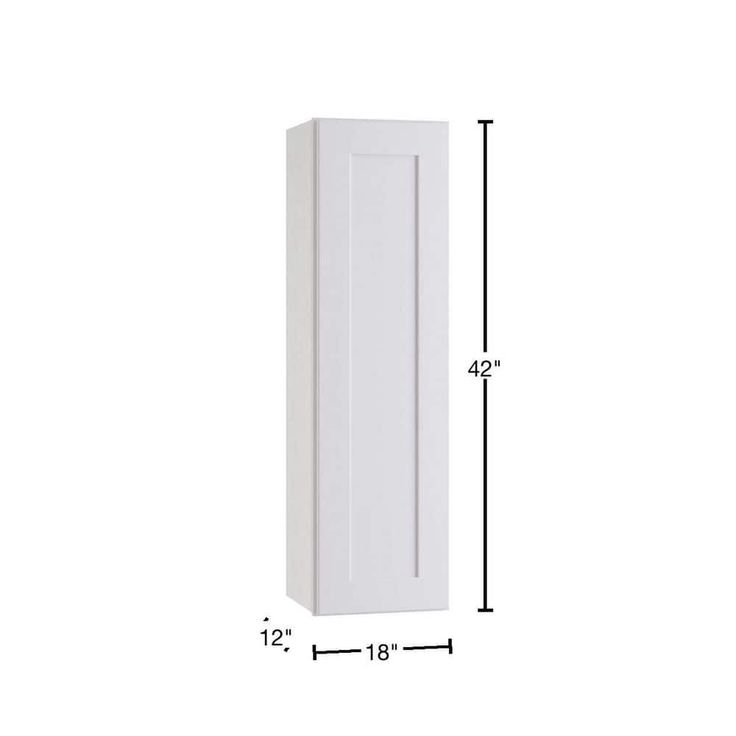 Home Decorators Collection Newport 18 in. W x 12 in. D x 42 in. H Assembled Plywood Wall Kitchen Cabinet in Pacific White with Soft Close