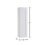 Home Decorators Collection Newport 18 in. W x 12 in. D x 42 in. H Assembled Plywood Wall Kitchen Cabinet in Pacific White with Soft Close