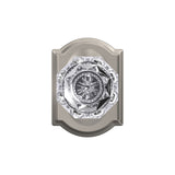 Schlage Custom Alexandria Glass Door Knob with Camelot Trim, Satin Nickel