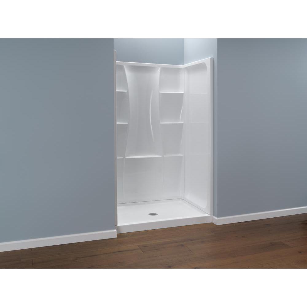 Classic 400 34 in. x 48 in. x 77 in. Shower Kit in White - Super Arbor