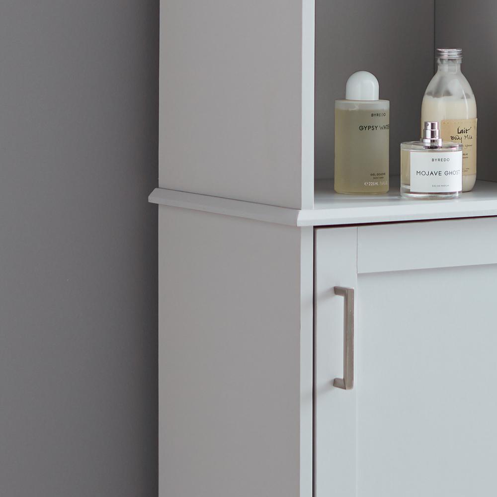 Shaker Style 16 in. W x 12 in. D x 62.25 in. H Linen Cabinet in Dove Gray - Super Arbor