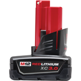 Milwaukee M12 12-Volt Lithium-Ion Cordless Grease Gun XC Kit with M12 LED Compact Flood Light, 8,000 PSI